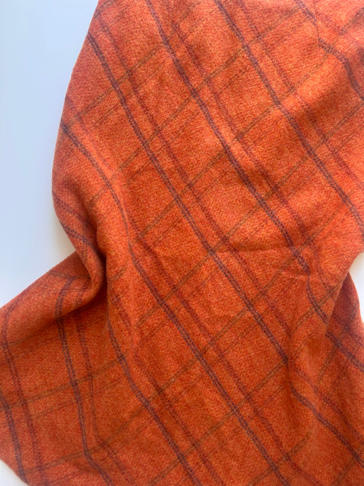 Orange plaid maxi skirt