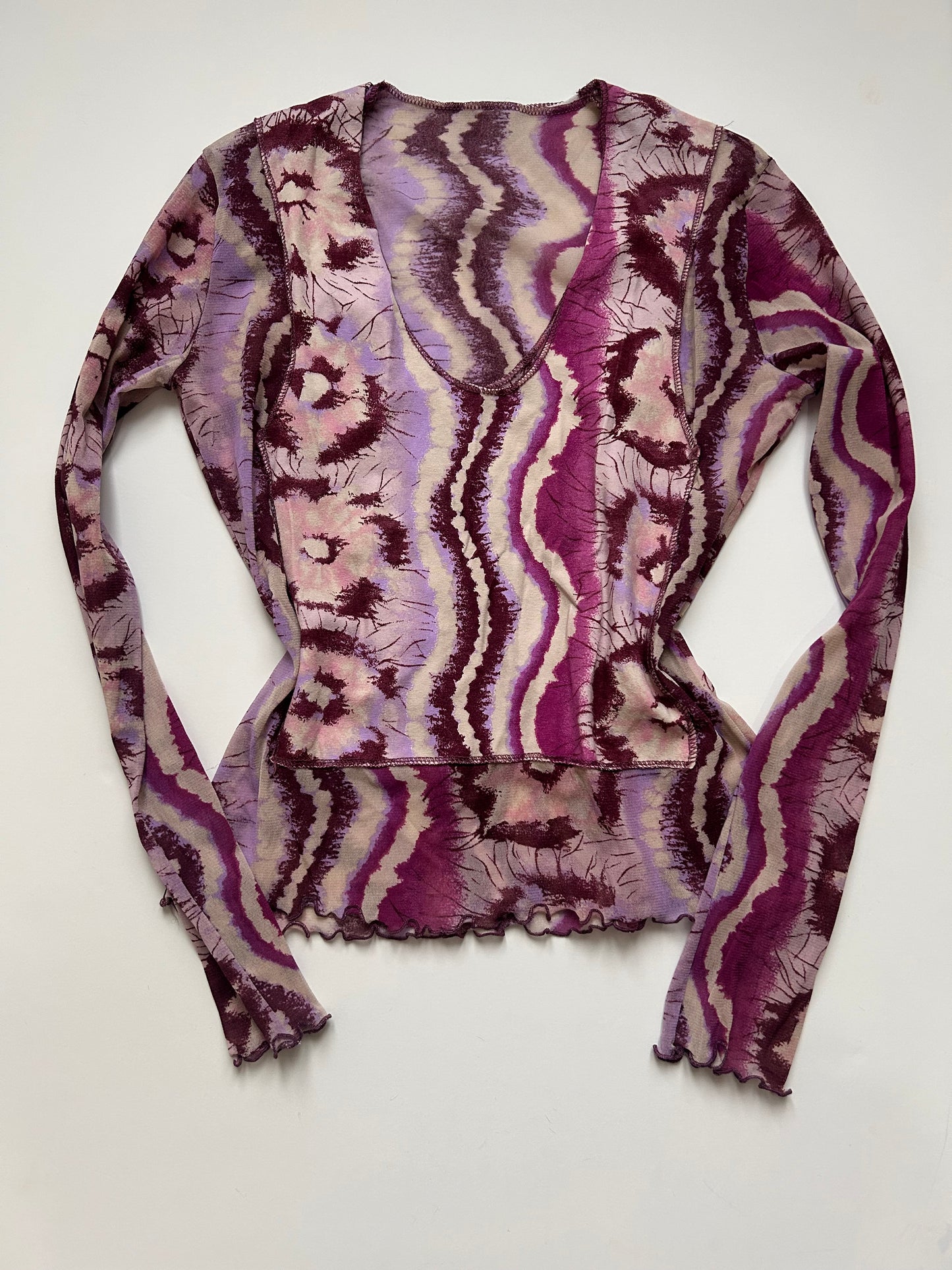 Iconic long sleeve funky print size XS