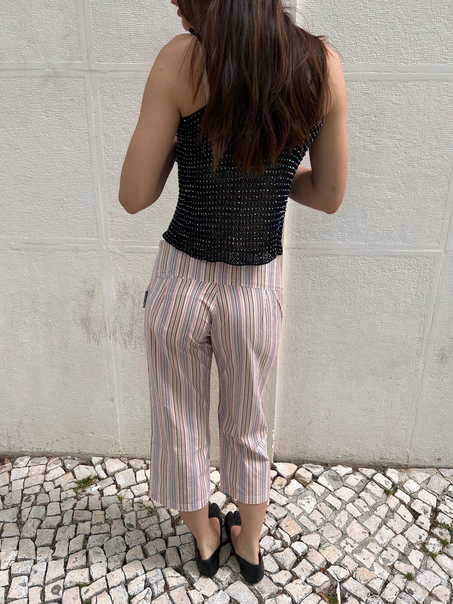 Adorable striped capri pants Size S