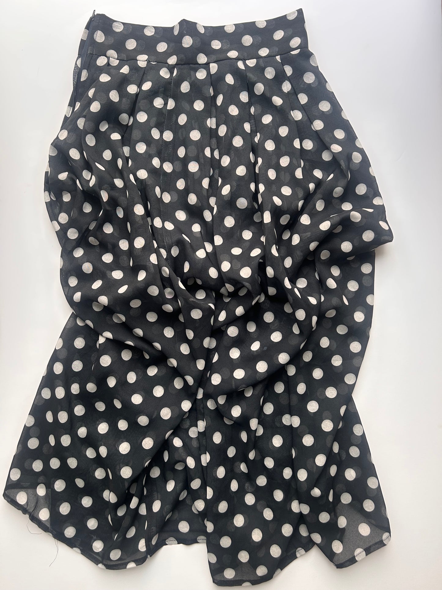 Long dot sheer maxi skirt size S