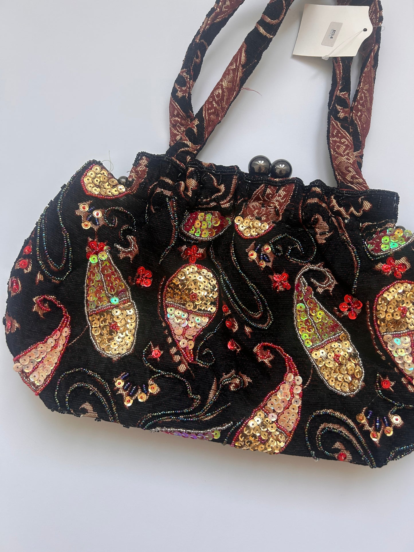 Beautiful black sequin medium bag deadstock