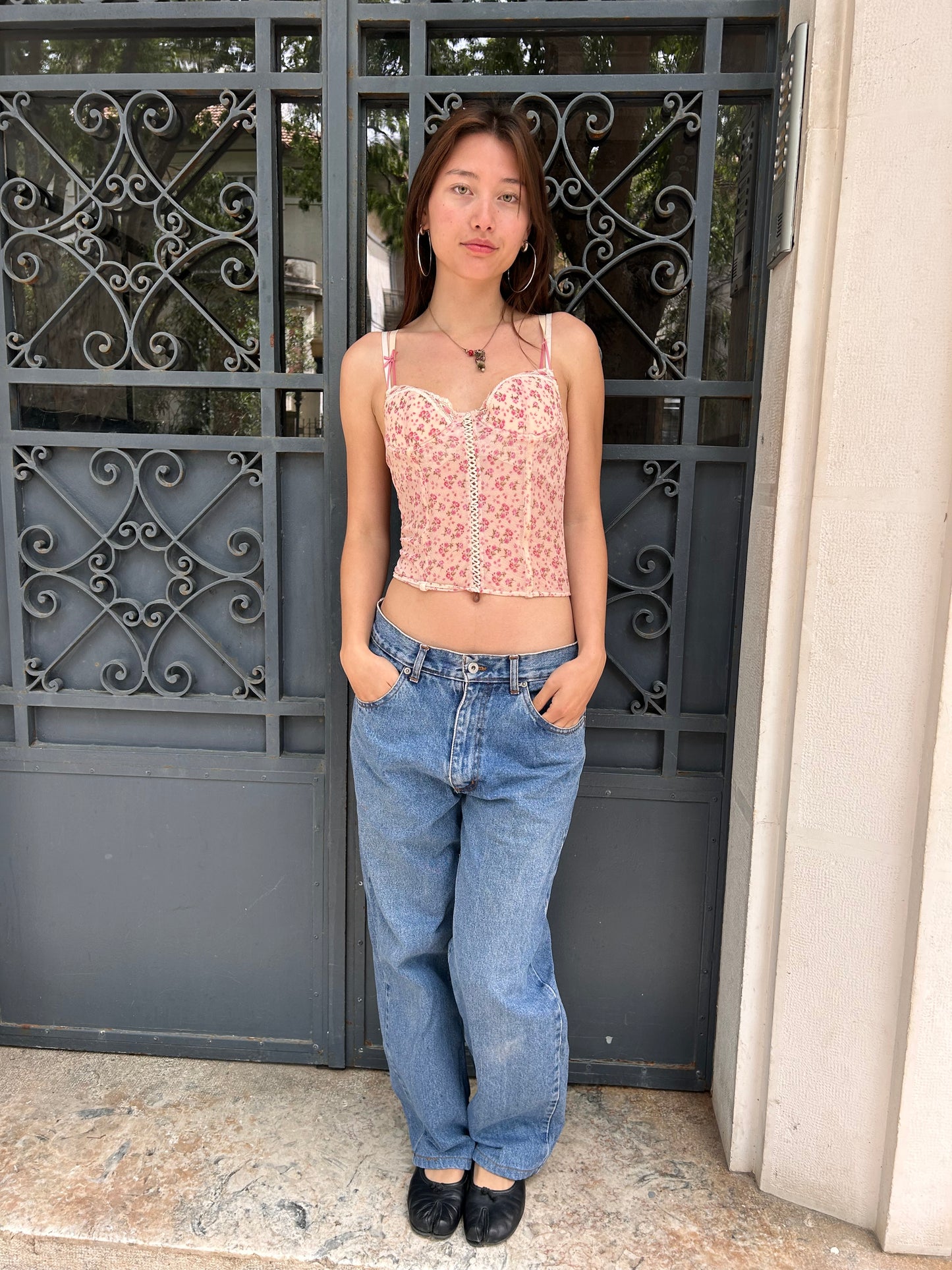 Adorabloe flower corset top Size XS