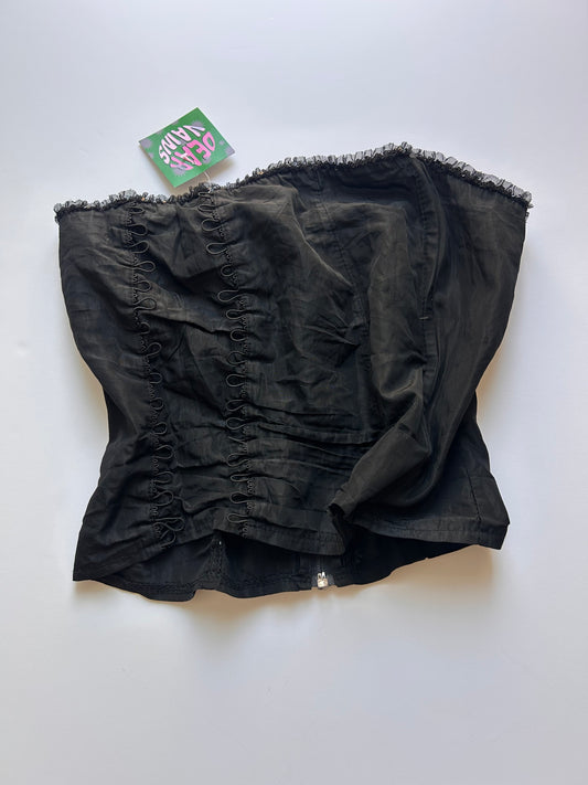 Adorable black corset tube top size S