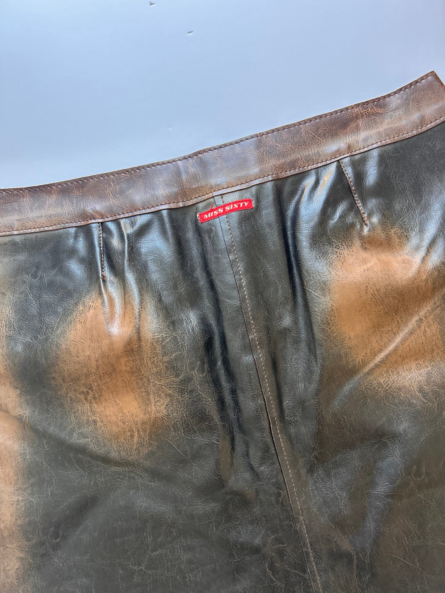 Faux Leather Miss Sixty Midi Skirt size 38