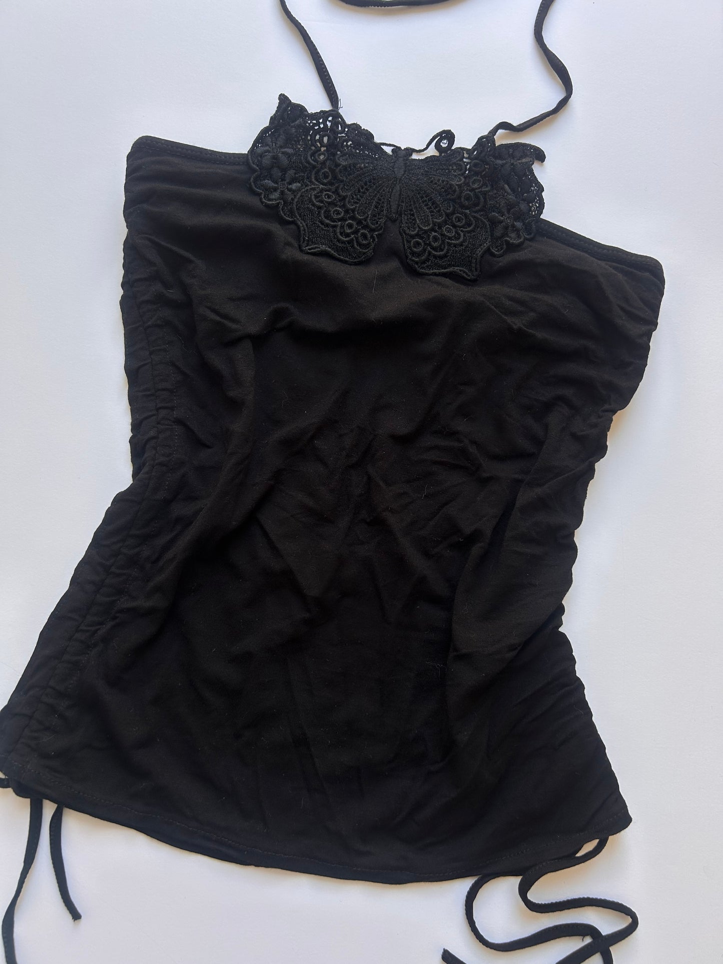 Butterfly Y2K halter top size S