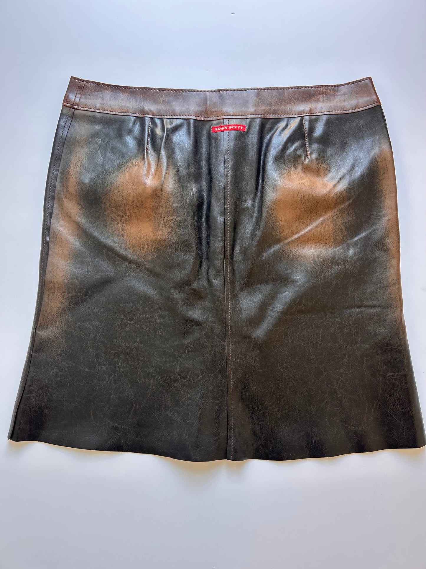 Faux Leather Miss Sixty Midi Skirt size 38