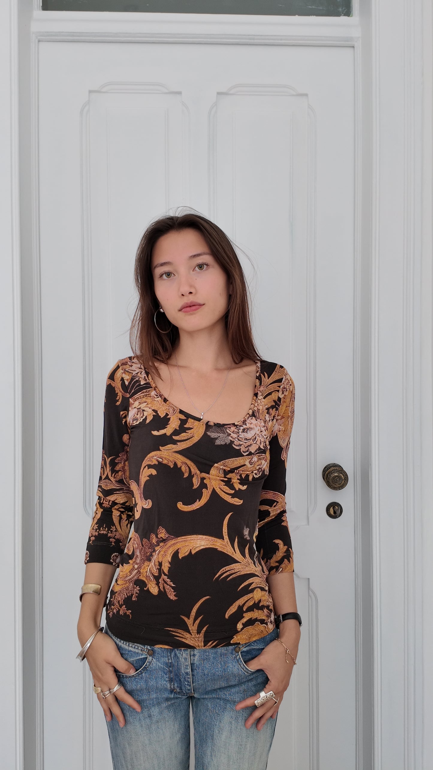 Iconic Just Cavalli long sleeve top size M