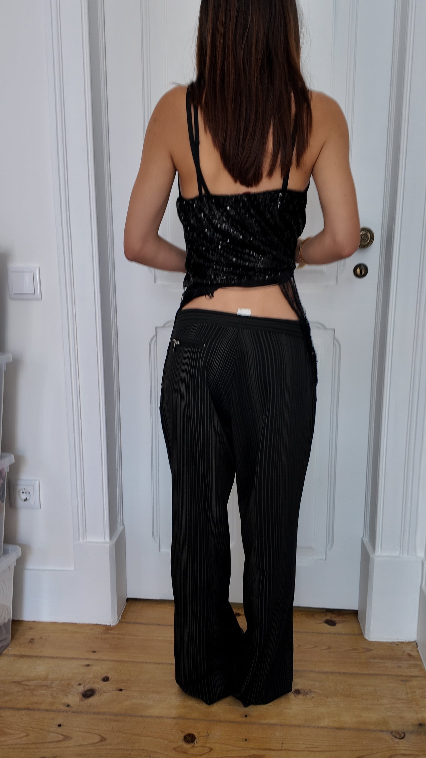 Iconic 90s belt detail trousers size 36