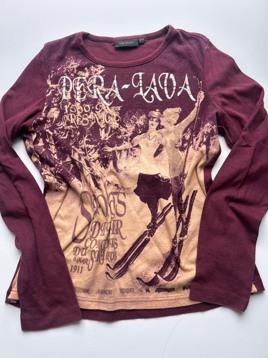 Adorable babypink Lois vintage tank top brown details size M