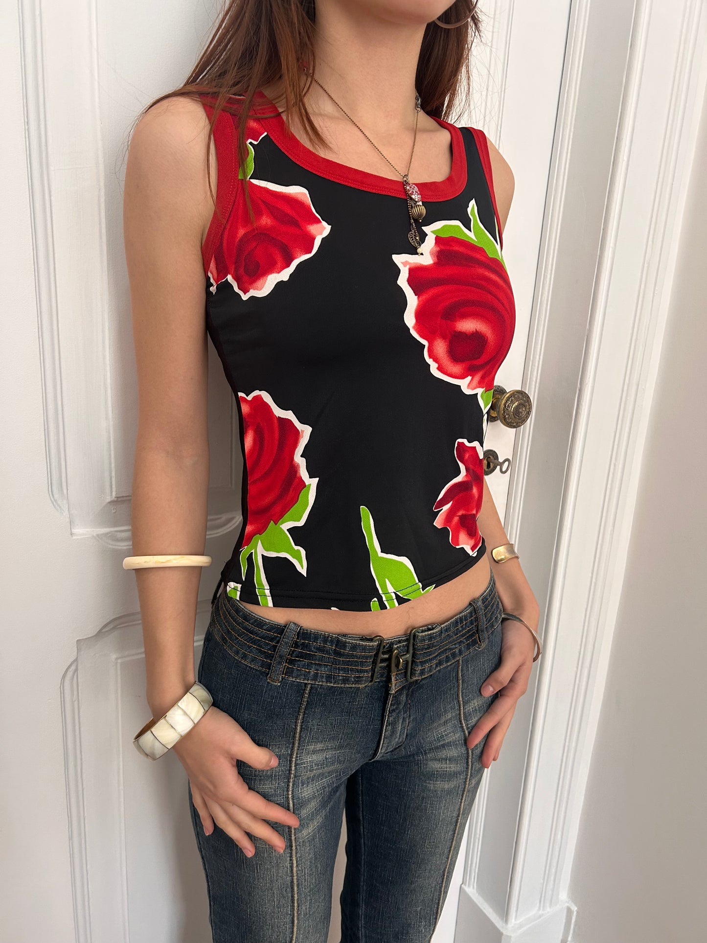 Perfect vintage rose print top size S