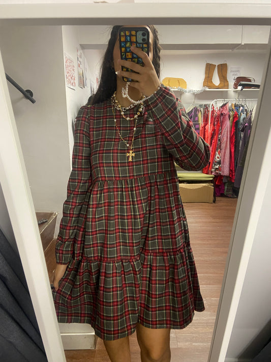 Adorable plaid dress size L