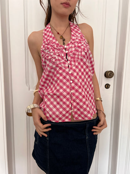 Adorable coquette halter top size M/L