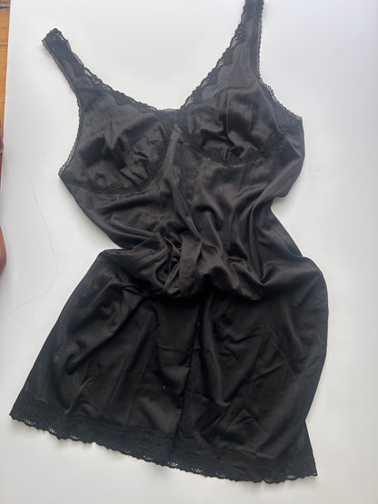 Adorable maxi black slip dress size 38