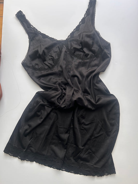 Adorable maxi black slip dress size 38