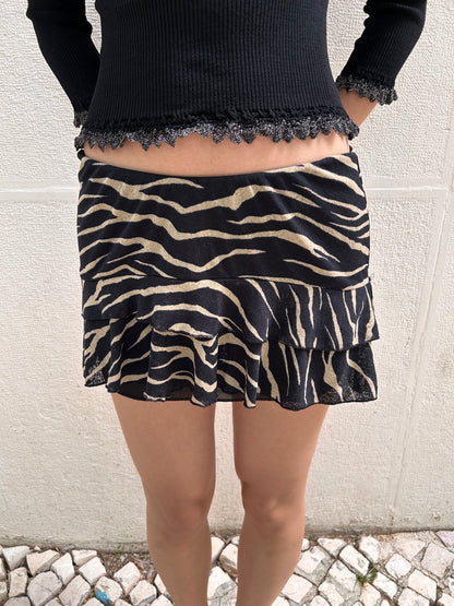 Amazing vintage printed mini skirt Size S