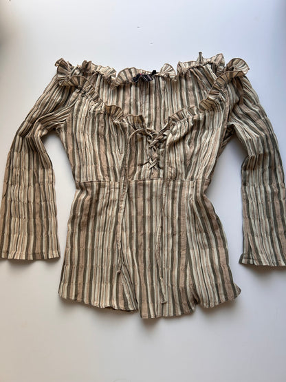 Iconic vintage milkmaker style coquette top size XXS