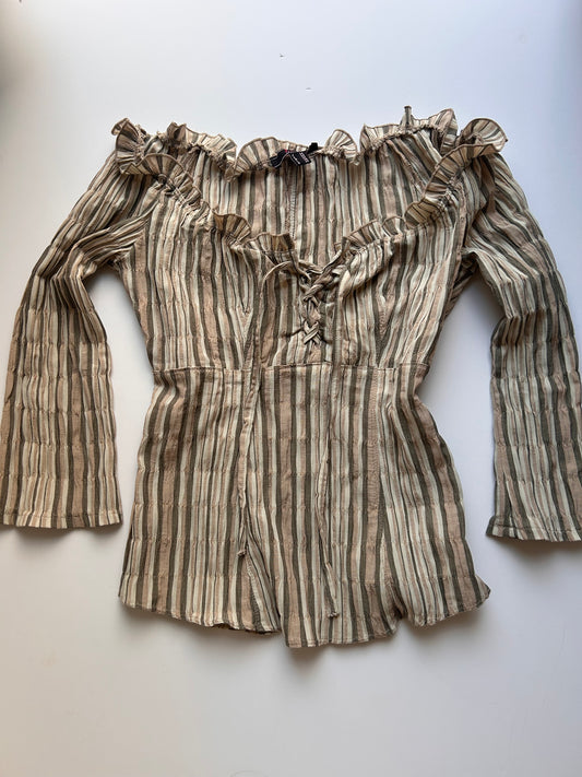 Iconic vintage milkmaker style coquette top size XXS