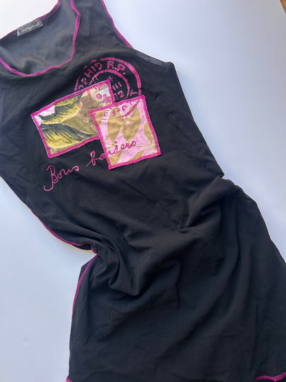 Iconic vintage dress with beautiful graffic detail size XS