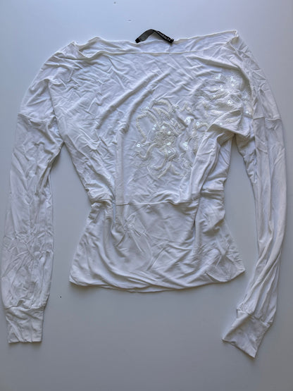 Long sleeve white top size M
