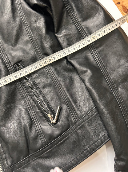 Faux leather jacket size 36 motor style