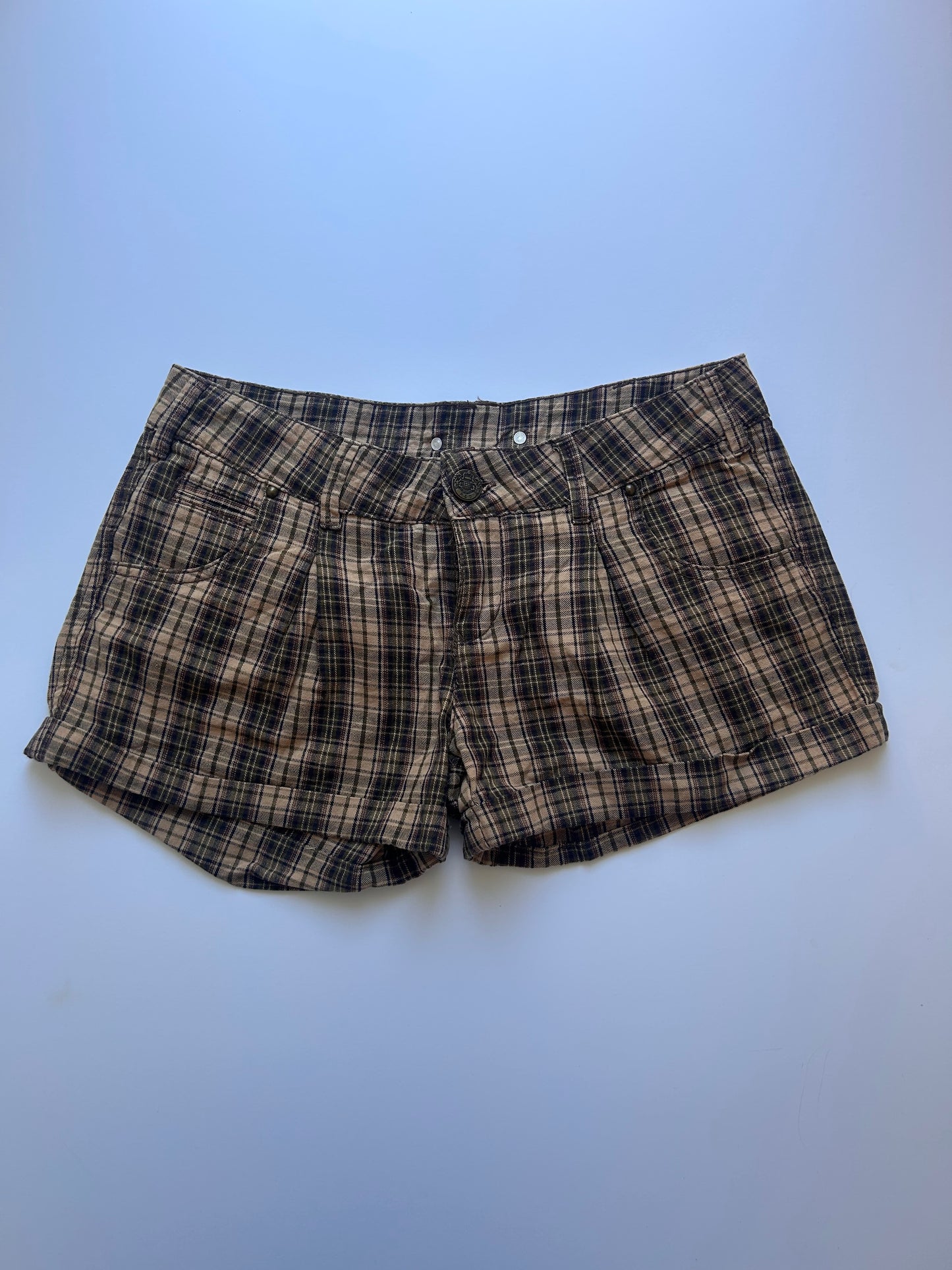 Plaid mini shorts size 36