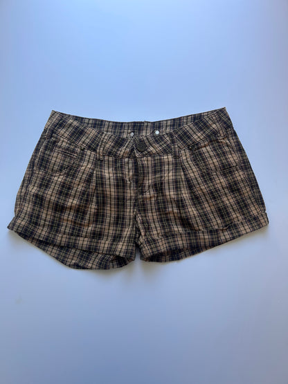 Plaid mini shorts size 36