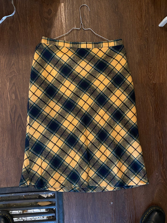 Plaid Midi Skirt