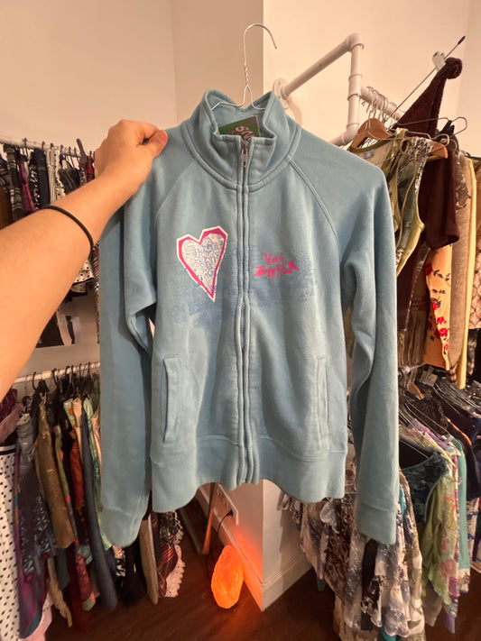 Adorable zip sweater size M