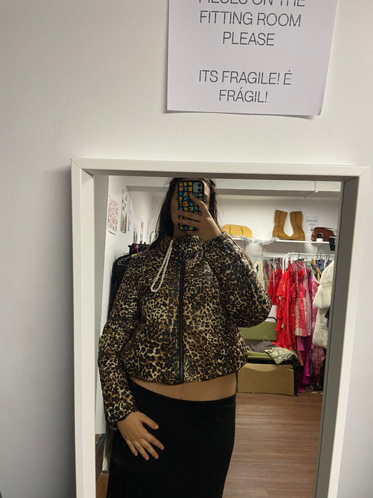 Amazing puffer cheetah jacket size S