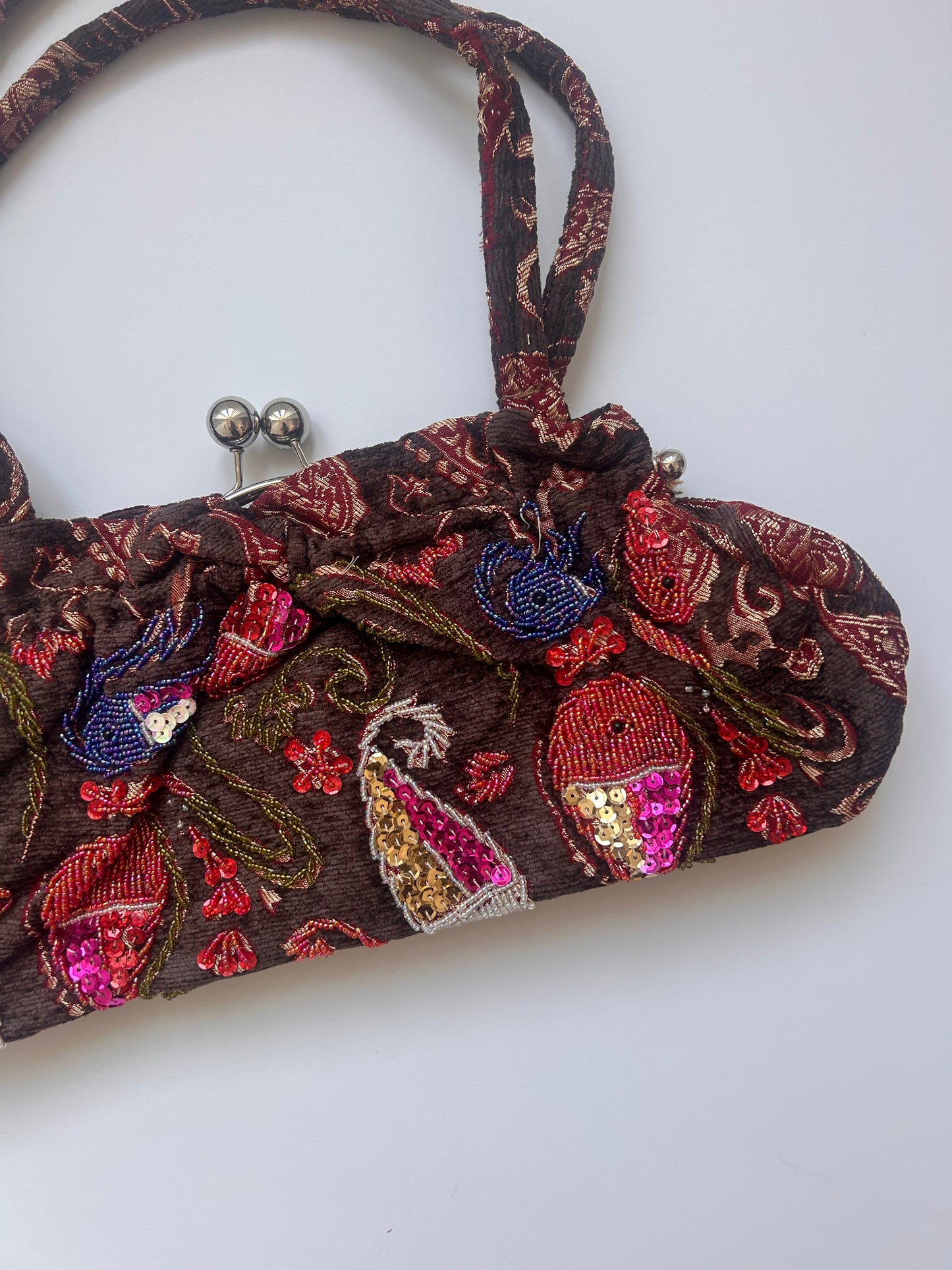 Beautiful brown sequin medium bag deadstock