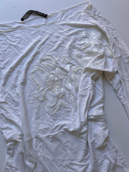 Long sleeve white top size M