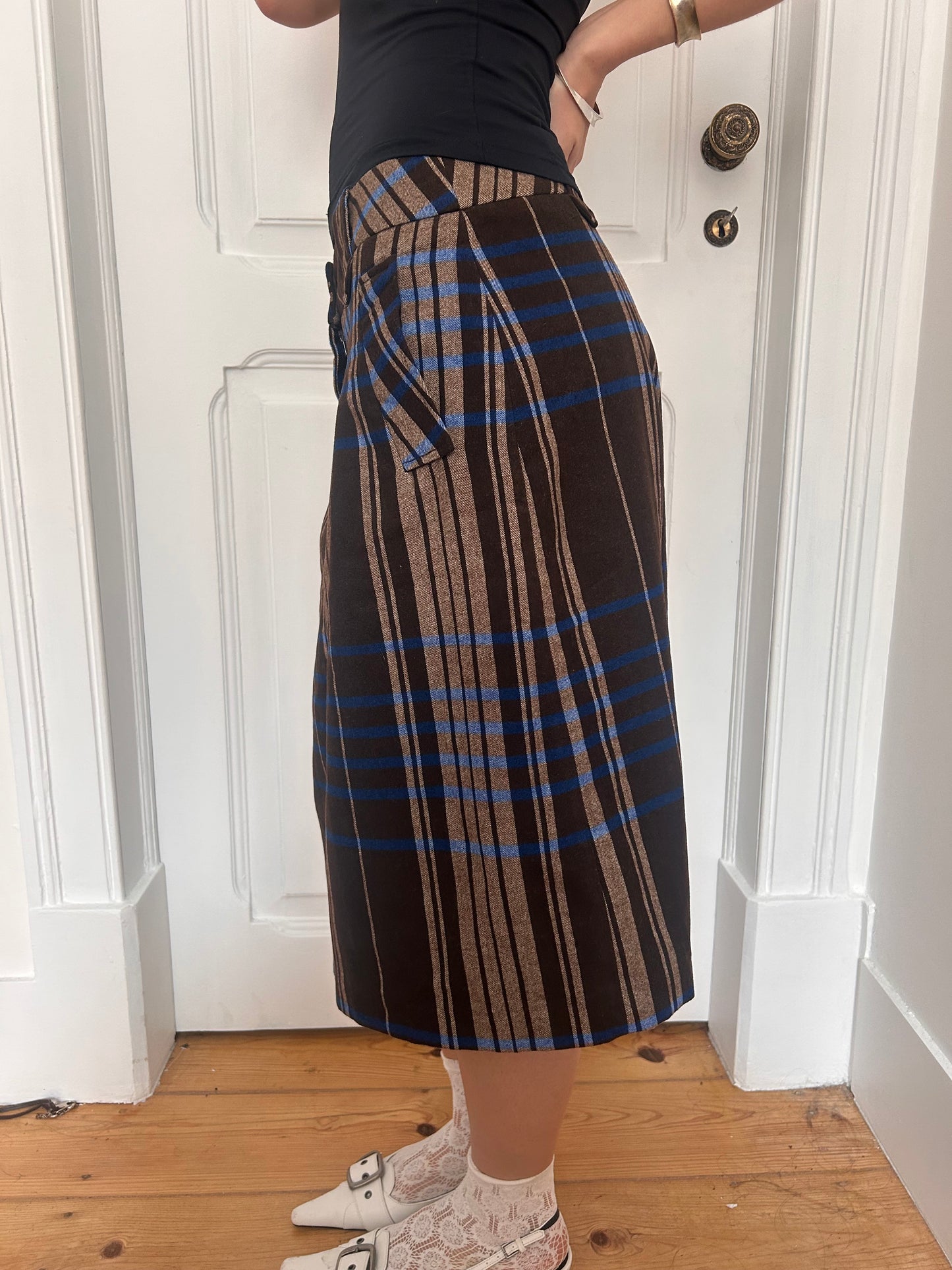 Iconic striped midi skirt size M