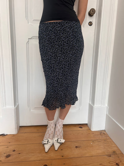 Adorable flower print midi skirt size 34