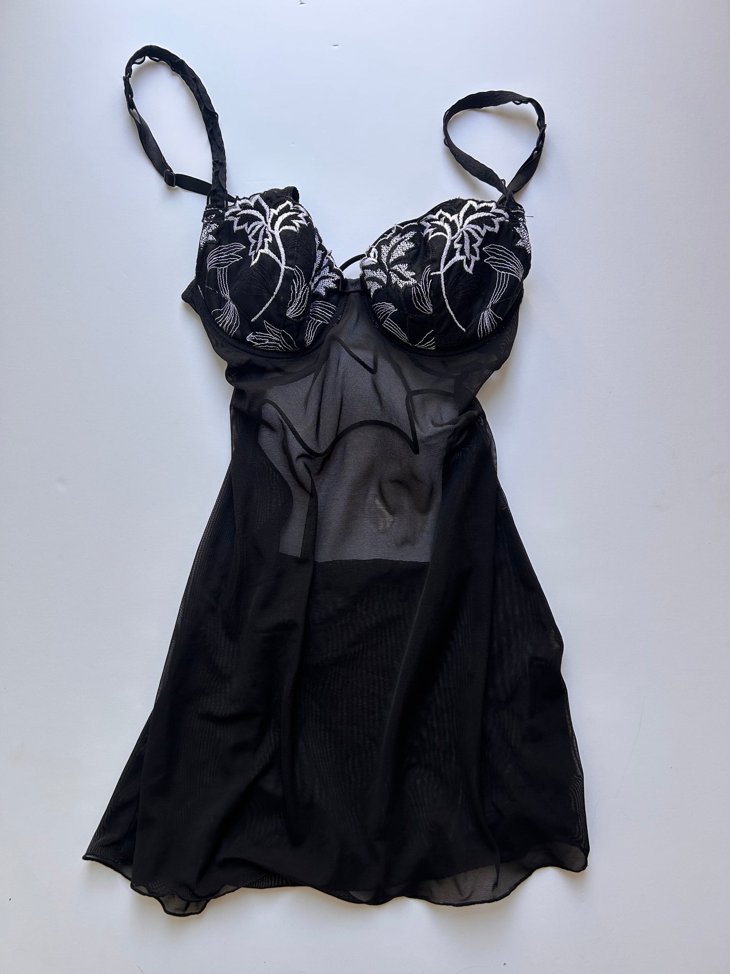 Adorable dark coquette long bustier size S
