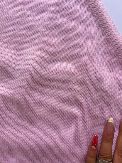 Halter baby pink top size S