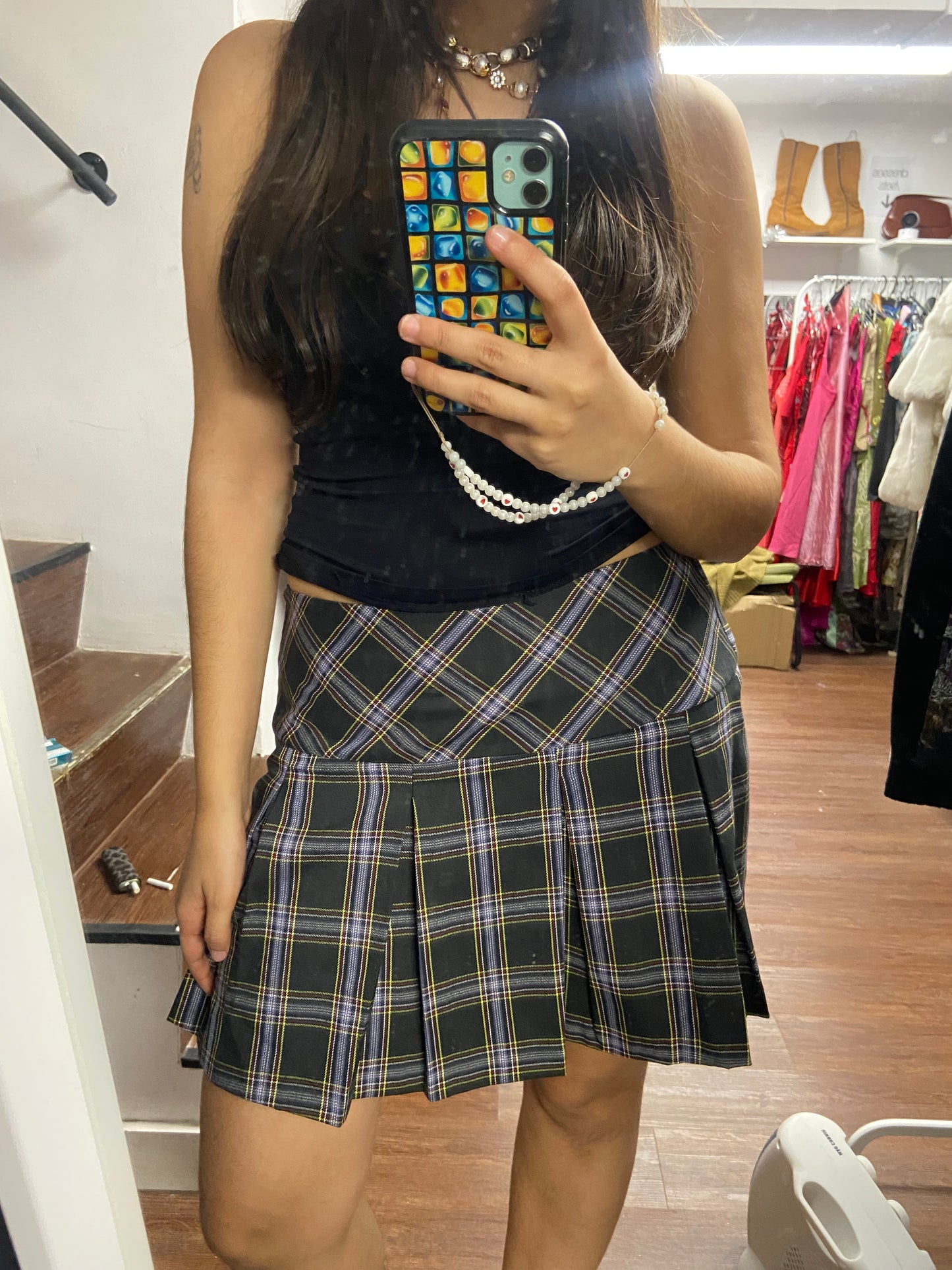 Adorable mini skirt plaid size 38/40