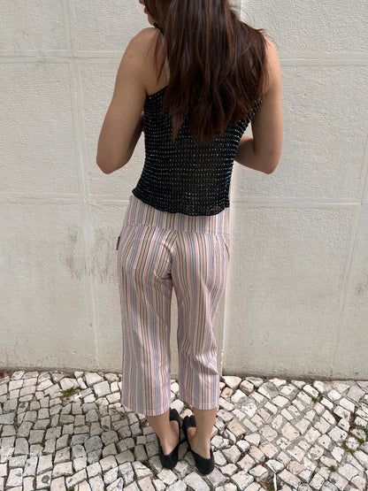 Adorable striped capri pants Size S