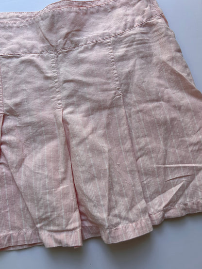 Adorable coquette mini babypink stripped skirt size S