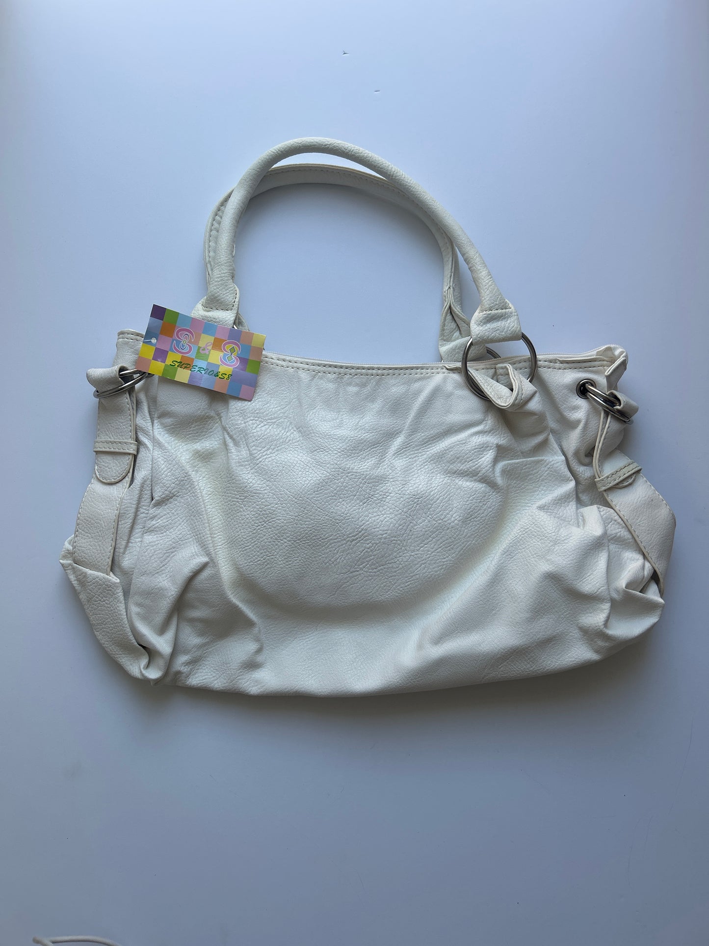 Beautiful white long medium bag deadstock