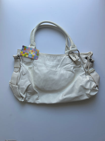 Beautiful white long medium bag deadstock