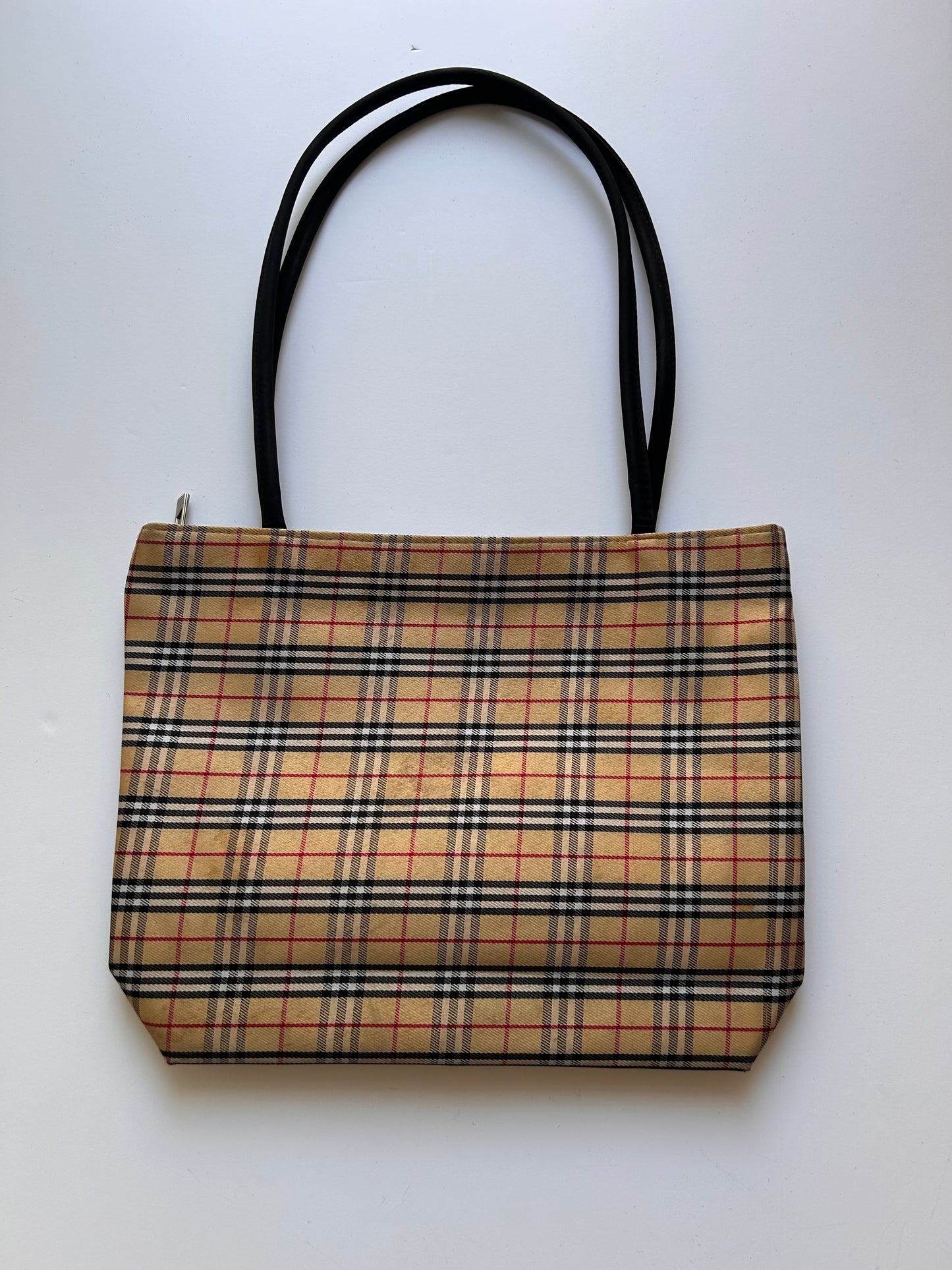 Faux Burberry print bag