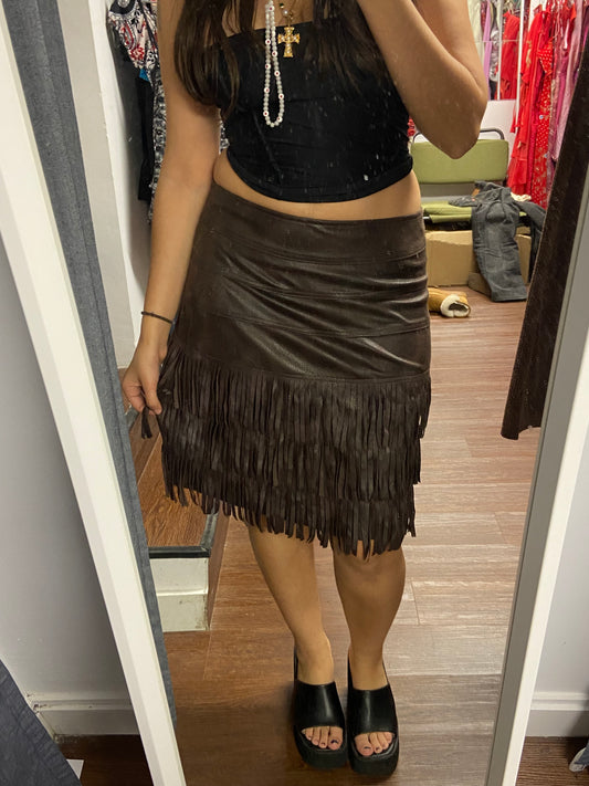 Amazing faux leather midi skirt size 40