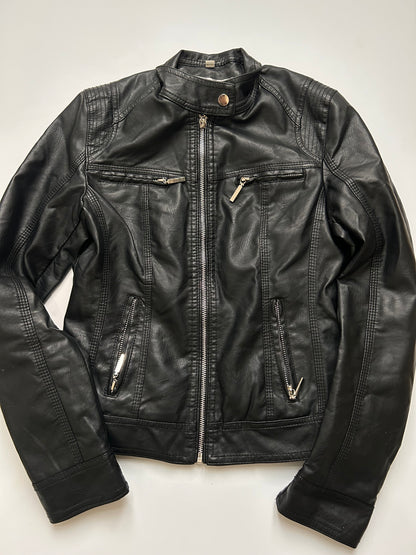 Faux leather jacket size 36 motor style