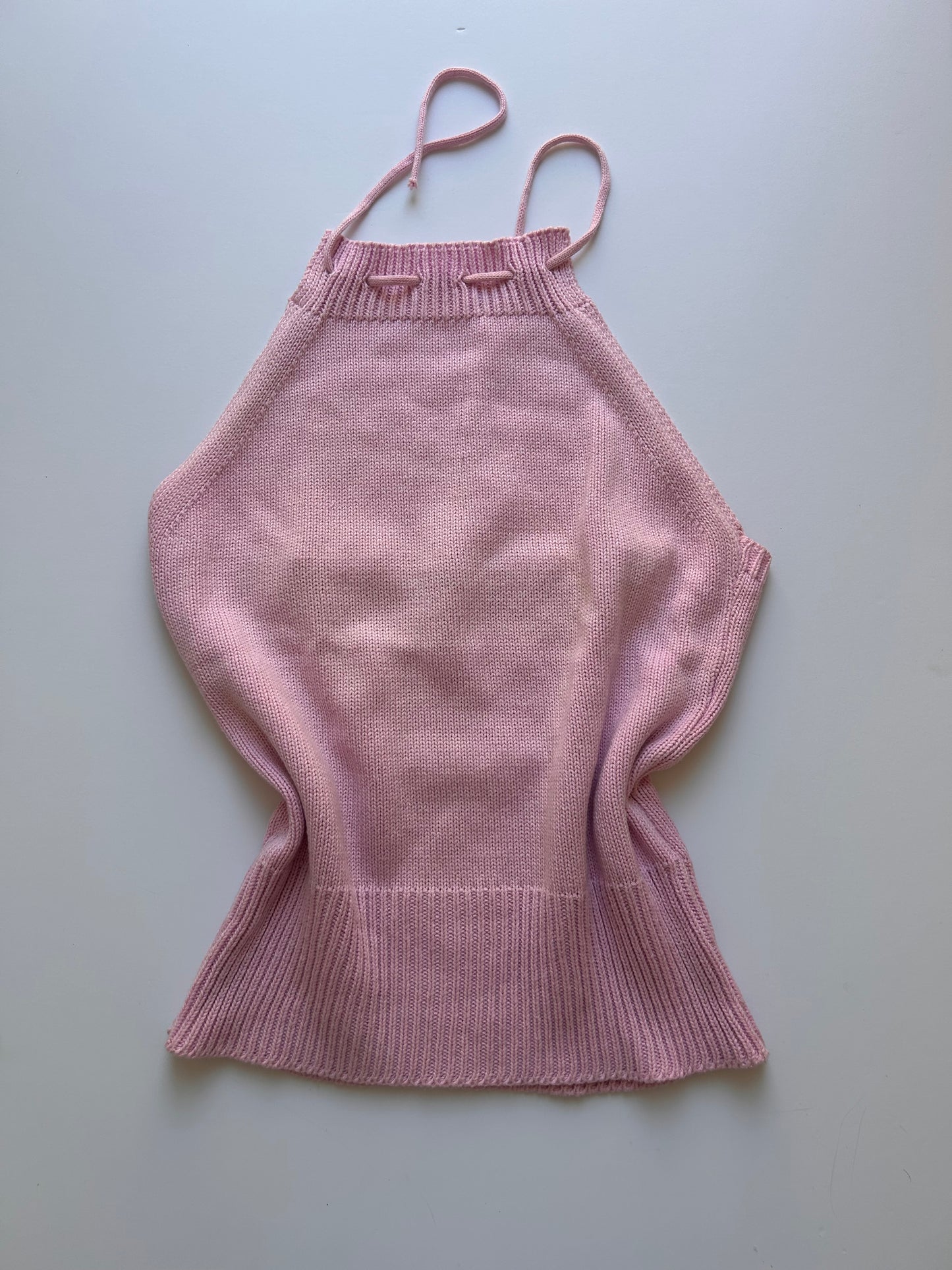 Halter baby pink top size S