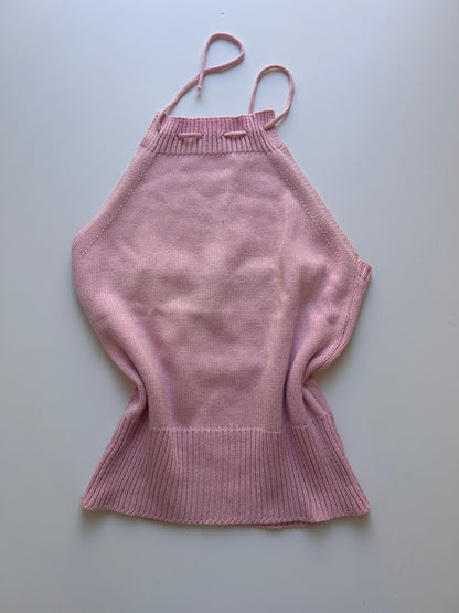 Halter baby pink top size S