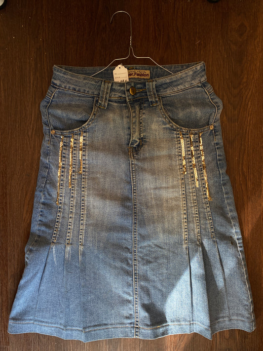 Midi Denim Skirt