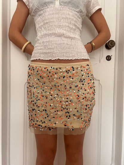 Adorable mini skirt with sequin detail size S