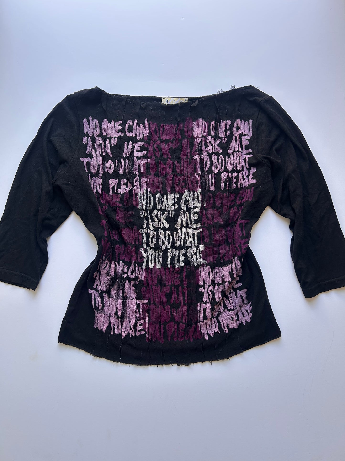 Iconic graphic mid sleeve top size S