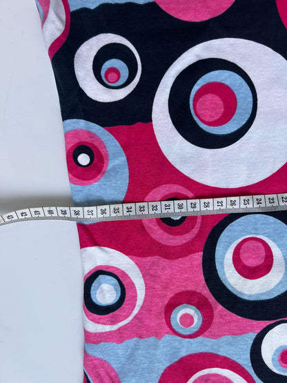 Adorable funky print 80s groovy style top size M