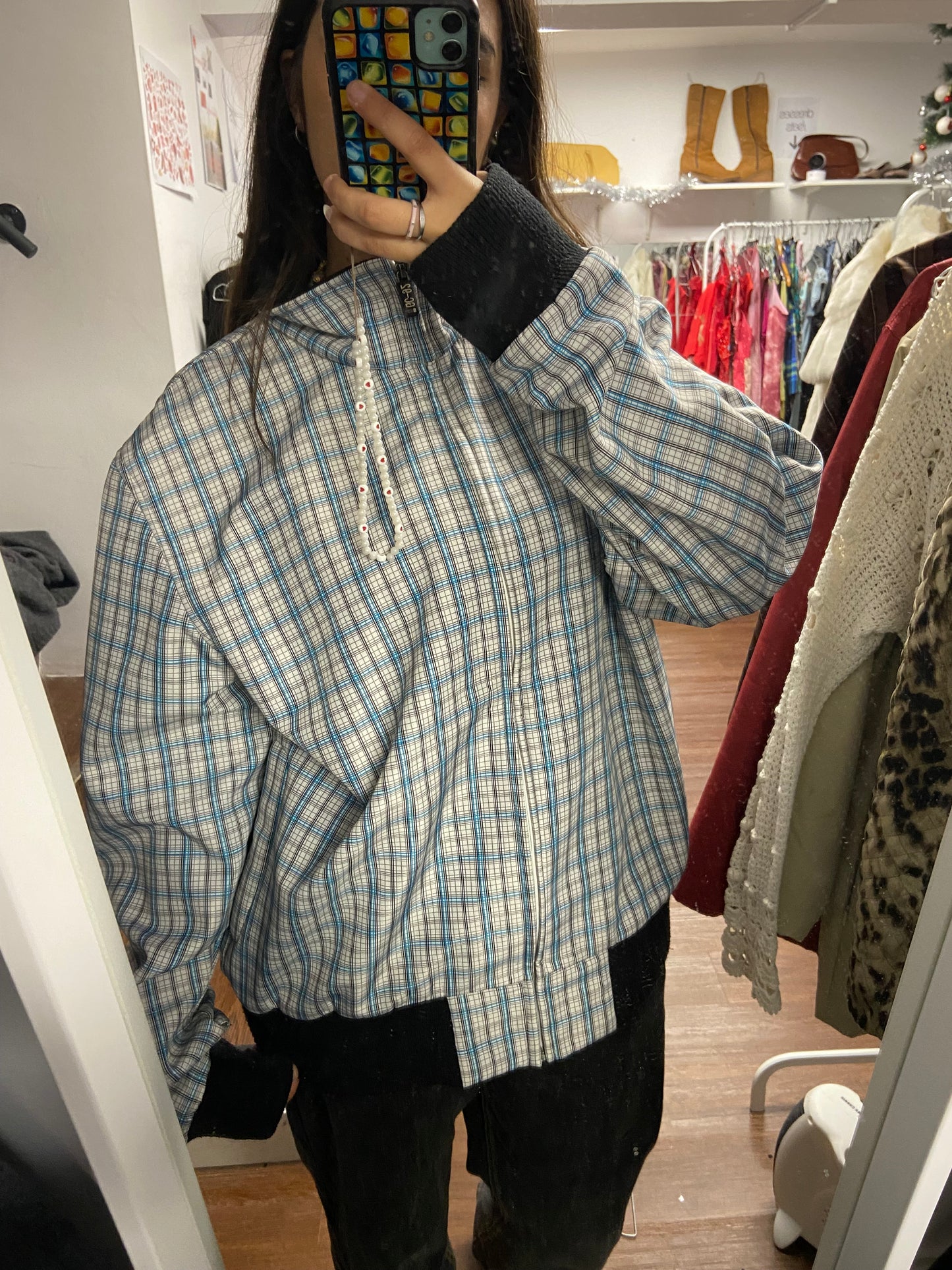 Iconic y2k plaid vintage jacket size XXL